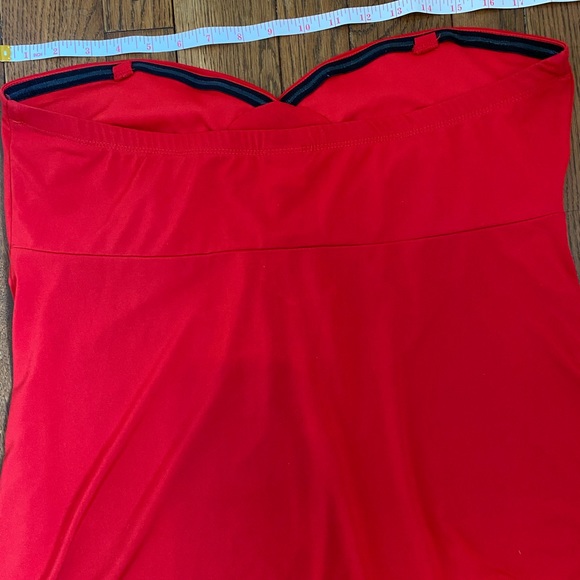 Sold TORRID RED black medallion BABYDOLL TUBE TOP - Picture 9 of 10